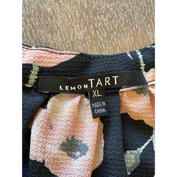 Lemon TART Floral Tank Top Blouse Shirt size XL - Picture 6 of 9